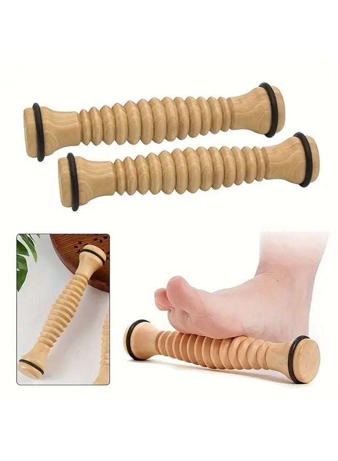 Wooden Foot Massage Roller Manual Reflexology Tool Phthalate Free 1pc - Image 4